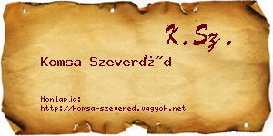 Komsa Szeveréd névjegykártya